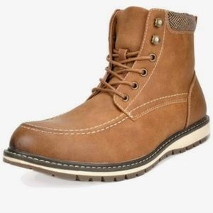 New Bruno Marc 10 Faux Fur Tan Boots